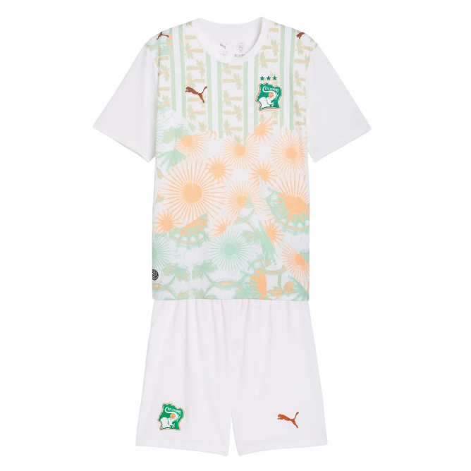 2026 FIFA World Cup Ivory Coast Kids Away Soccer Kits Shirt with Shorts